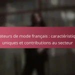 Créateurs de mode français : caractéristiques uniques et contributions au secteur