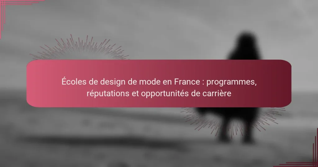 Écoles de design de mode en France : programmes, réputations et opportunités de carrière