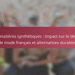 Les matières synthétiques : impact sur le design de mode français et alternatives durables