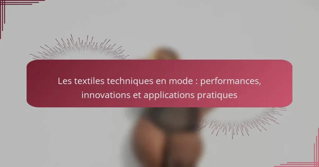 Les textiles techniques en mode : performances, innovations et applications pratiques