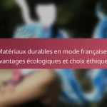 Matériaux durables en mode française : avantages écologiques et choix éthiques