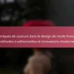 Techniques de couture dans le design de mode français : méthodes traditionnelles et innovations modernes