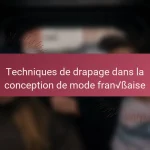 Techniques de drapage dans la conception de mode française